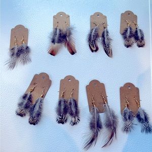 Pheasant feather earrings
